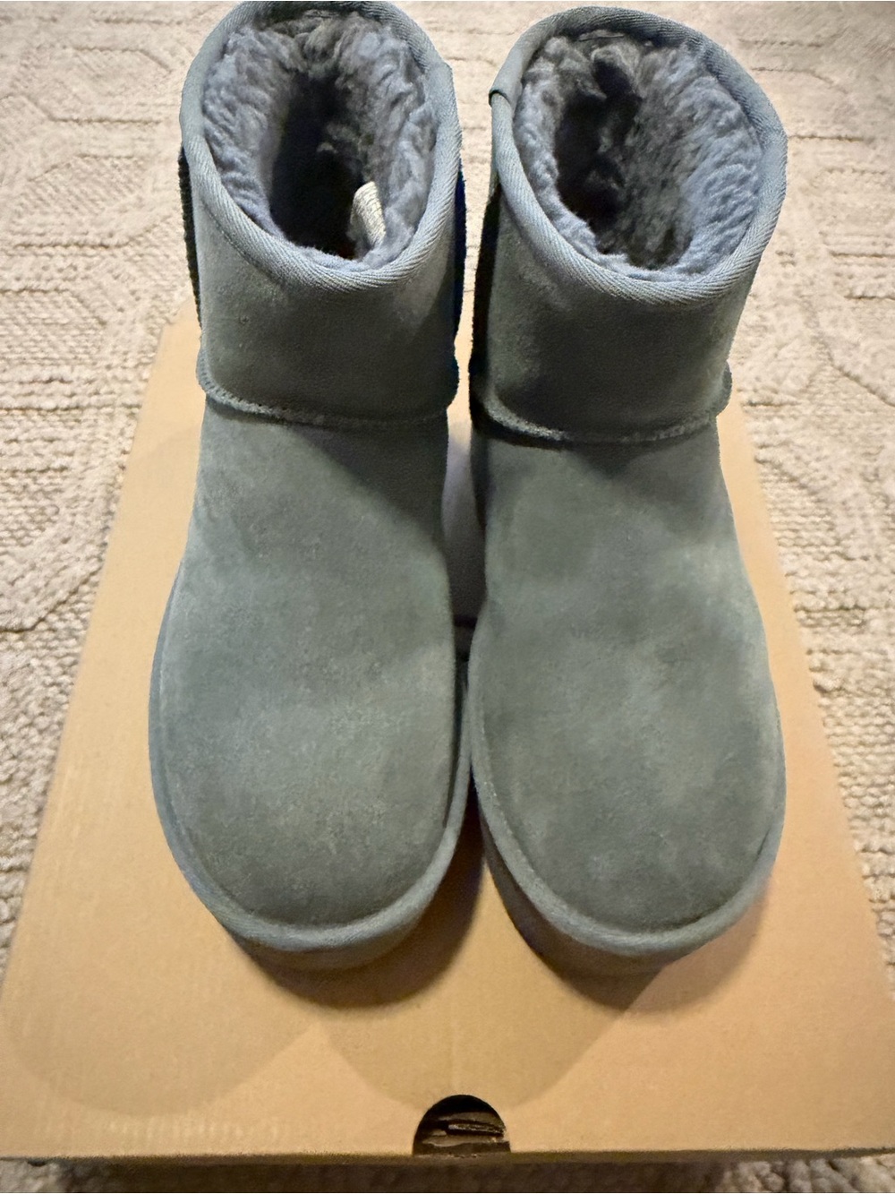 UGG Kids Short Suede Boots in Gray